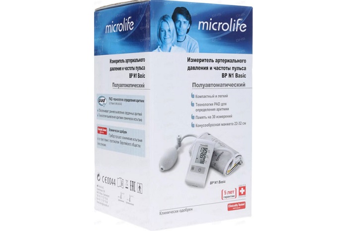 Тонометр полуавтомат Microlife ВР N1 Basic Microlife