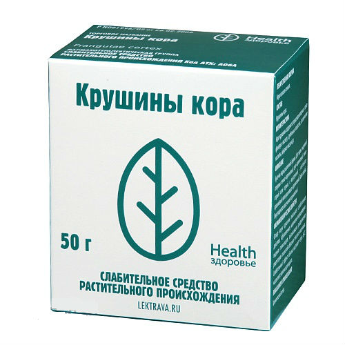 Крушина кора измельченная пакет 50г Здоровье фирма