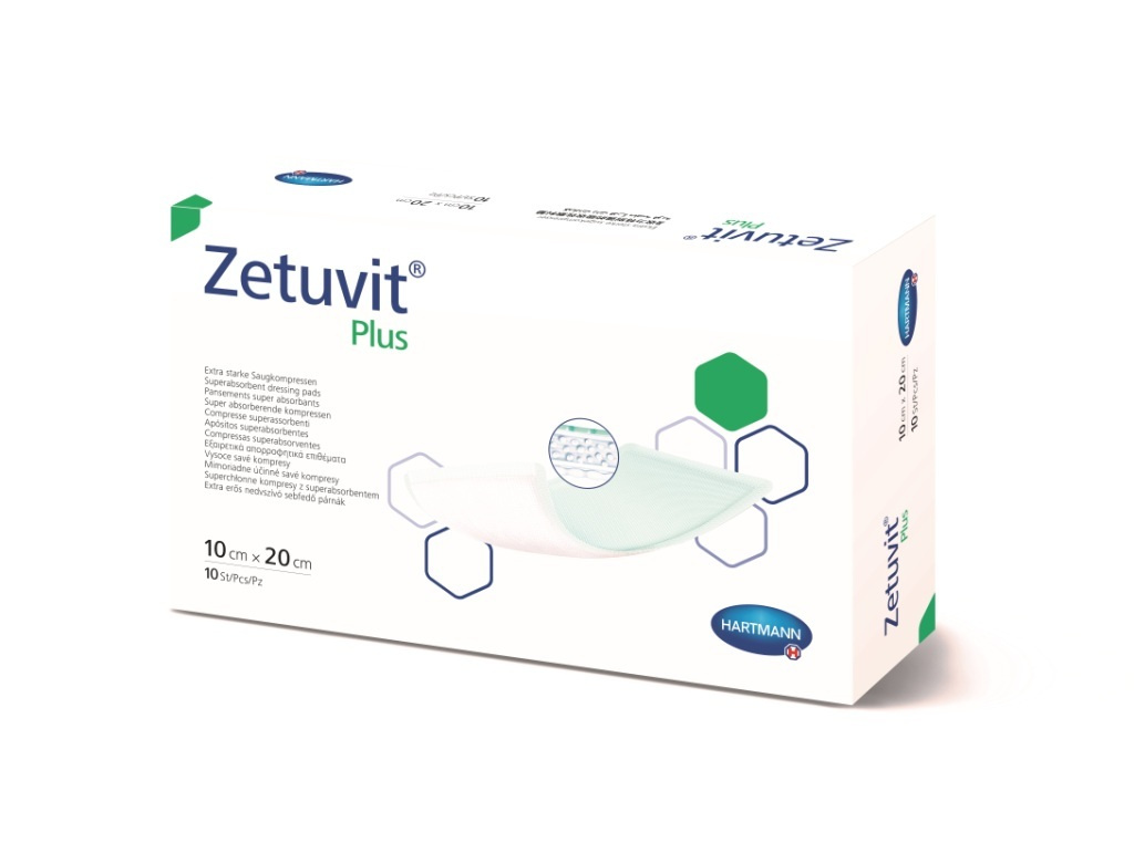 Повязки сорбционные Zetuvit Plus 10 * 20см №10 стерил Пауль Хартманн