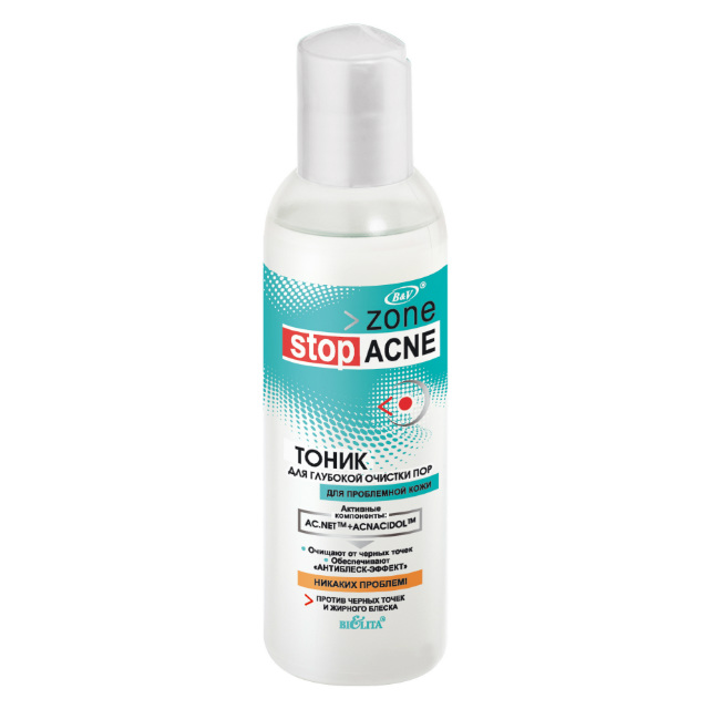 Белита Zone Stop Acne тоник д/лица 150мл д/очистки пор Белита СП