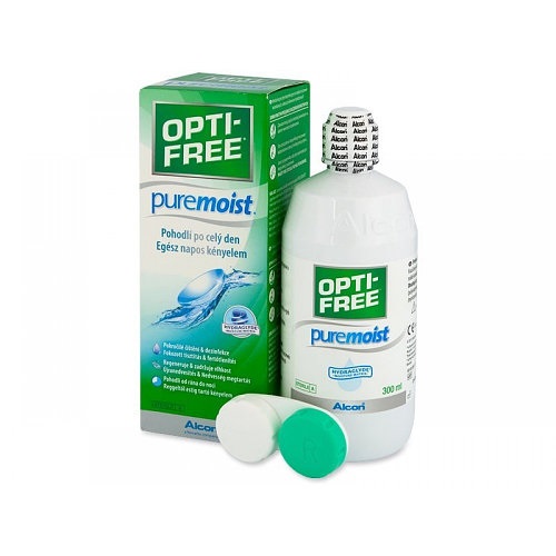 Опти-Фри ПюрМойст (Opti-Free Pure Moist) р-р д/конт линз 300мл+ контейнер