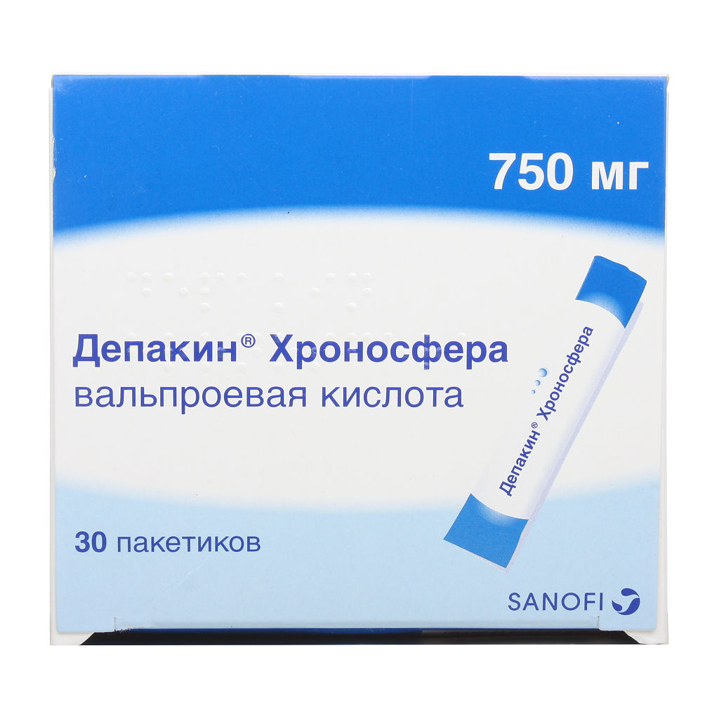 Депакин Хроносфера гран. пролонг. д/приема внутрь 750мг №30