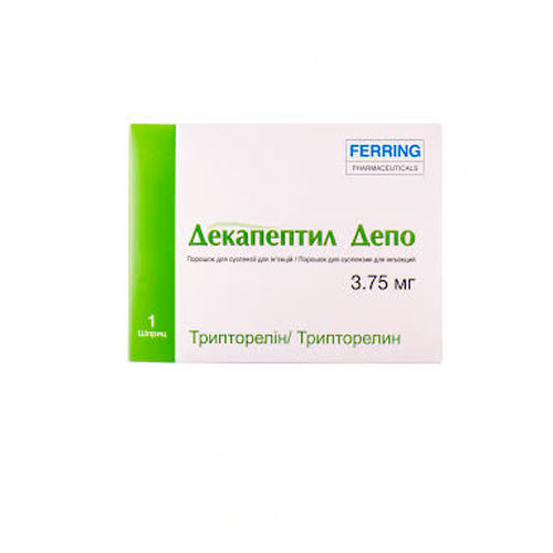 Декапептил депо лиофилизат д/суспензии для в/м и п/к введения пролонг. дейст. 3.75мг 1мл №1