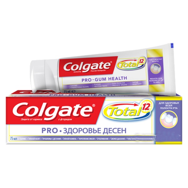 Колгейт (Colgate) Тотал 12 Pro з/паста 75мл здоровье десен