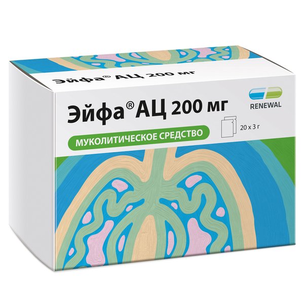 Эйфа АЦ гран д/р-ра внутр 200мг 3г №20 Обновление ПФК