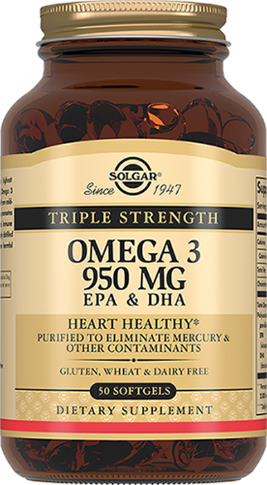 Солгар Тройная Омега 3 капс 950мг №100 Solgar Vitamin and Herb